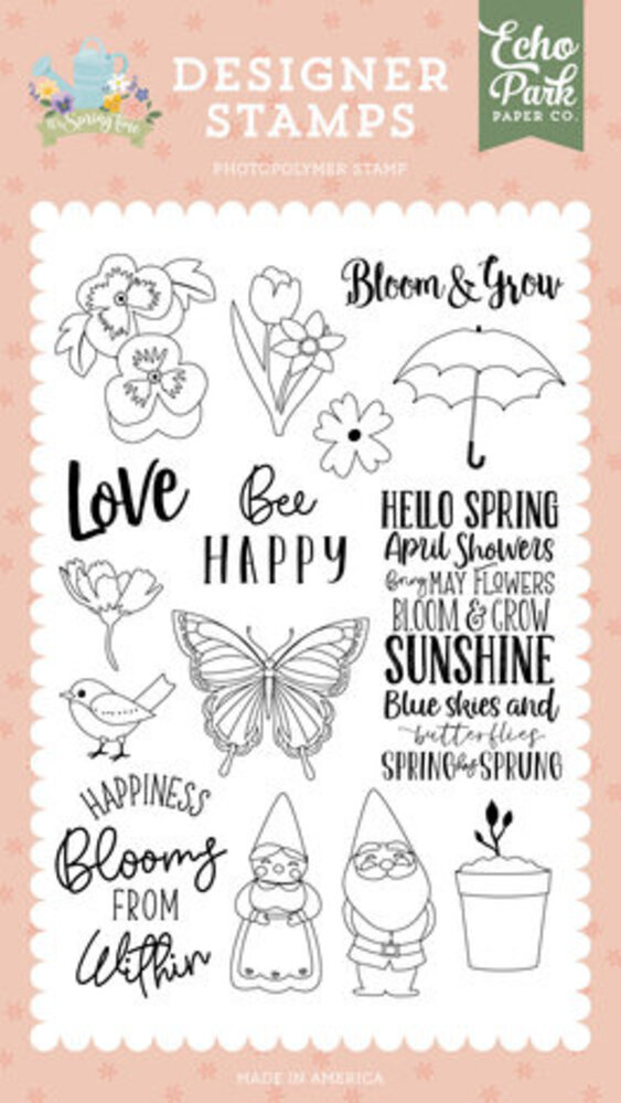 Echo Park It's Spring Time Happiness Blooms Clear Stamps (IST299044) Echo Park It's Spring Time Happiness Blooms Clear Stamps (IST299044)