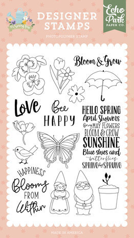 Echo Park It's Spring Time Happiness Blooms Clear Stamps (IST299044) Echo Park It's Spring Time Happiness Blooms Clear Stamps (IST299044)