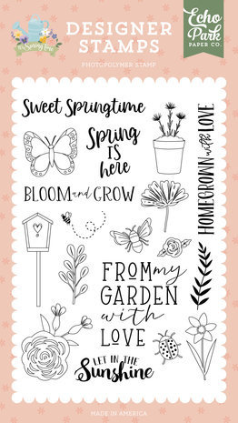 Echo Park It's Spring Time Let In The Sunshine Clear Stamps (IST299045) Echo Park It's Spring Time Let In The Sunshine Clear Stamps (IST299045)