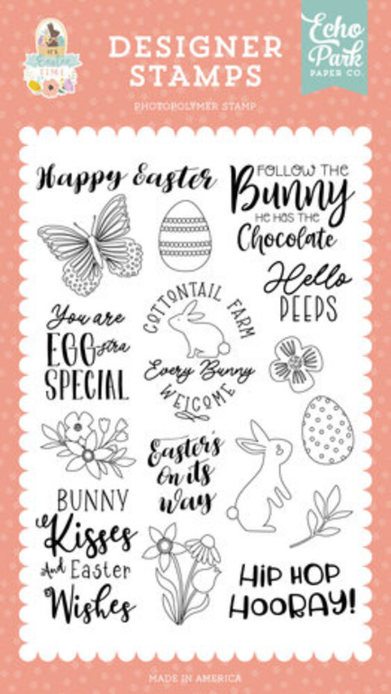 Echo Park It's Easter Time Hello Peeps Clear Stamps (IET300044) Echo Park It's Easter Time Hello Peeps Clear Stamps (IET300044)
