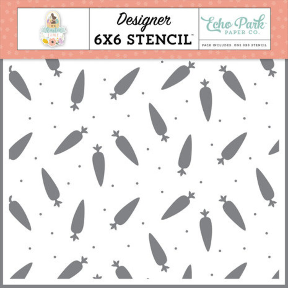 Echo Park It's Easter Time Cute Carrots Stencil (IET300035)