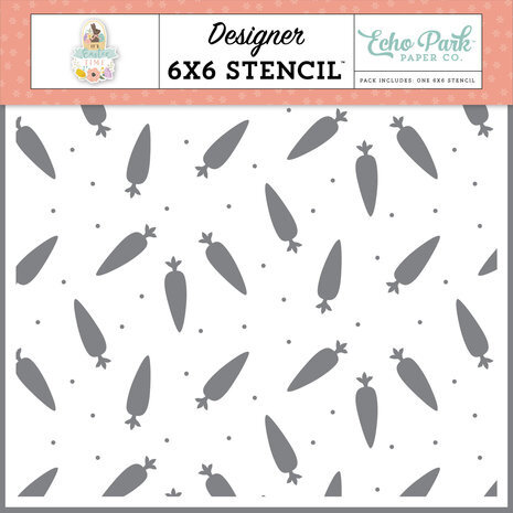 Echo Park It's Easter Time Cute Carrots Stencil (IET300035)