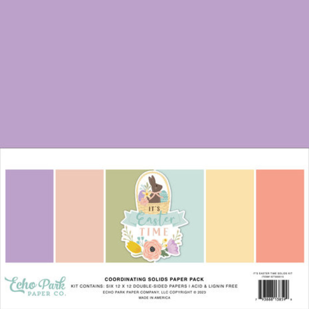 Echo Park It's Easter Time 12x12 Inch Coordinating Solids Paper Pack (IET300015) Echo Park It's Easter Time 12x12 Inch Coordinating Solids Paper Pack (IET300015)
