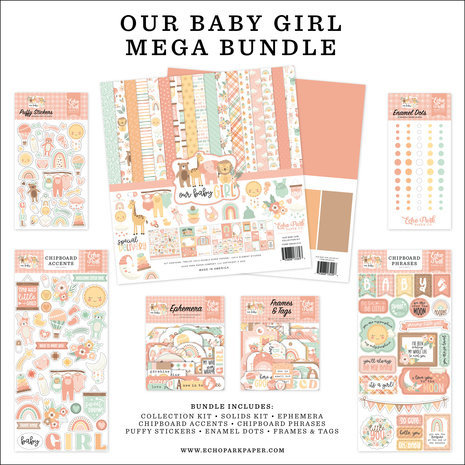 Echo Park Our Baby Girl 12x12 Inch Mega Bundle (OBA301050) Echo Park Our Baby Girl 12x12 Inch Mega Bundle (OBA301050)