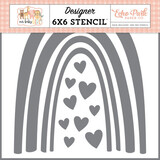 Echo Park Our Baby Girl Rainbow Love Stencil (OBA301033)