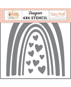 Echo Park Our Baby Girl Rainbow Love Stencil (OBA301033) Echo Park Our Baby Girl Rainbow Love Stencil (OBA301033)