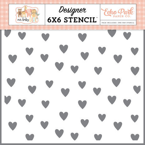 Echo Park Our Baby Girl Full Of Love Stencil (OBA301035) Echo Park Our Baby Girl Full Of Love Stencil (OBA301035)