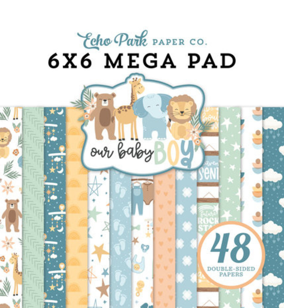Echo Park Our Baby Boy 6x6 Inch Mega Pad (OBB302031) Echo Park Our Baby Boy 6x6 Inch Mega Pad (OBB302031)