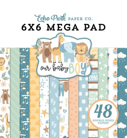 Echo Park Our Baby Boy 6x6 Inch Mega Pad (OBB302031) Echo Park Our Baby Boy 6x6 Inch Mega Pad (OBB302031)