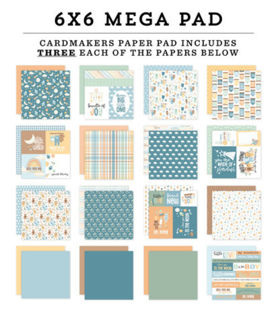 Echo Park Our Baby Boy 6x6 Inch Mega Pad (OBB302031) Echo Park Our Baby Boy 6x6 Inch Mega Pad (OBB302031)