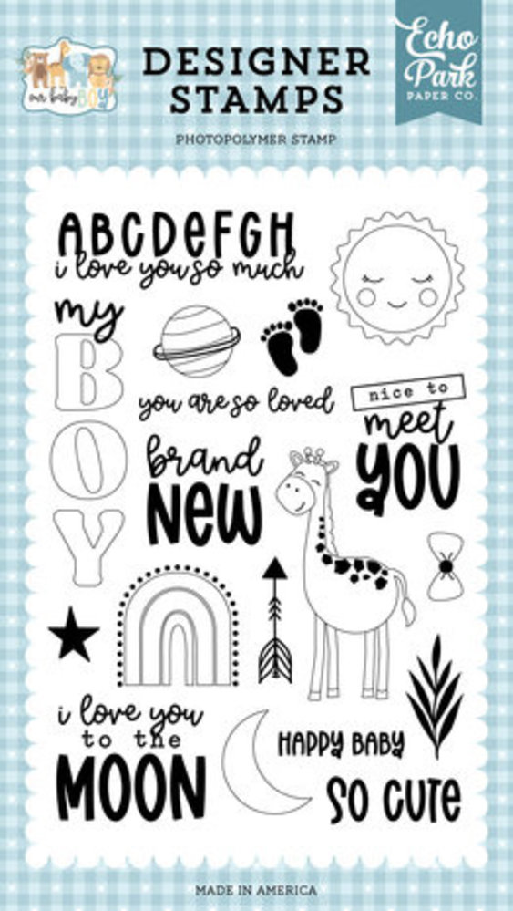Echo Park Our Baby Boy My Boy Clear Stamps (OBB302047)