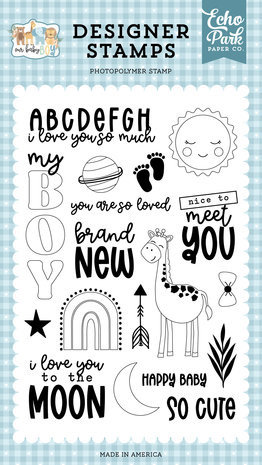 Echo Park Our Baby Boy My Boy Clear Stamps (OBB302047)