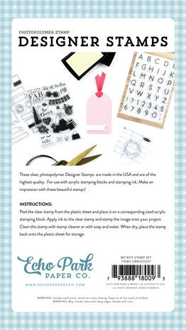 Echo Park Our Baby Boy My Boy Clear Stamps (OBB302047)