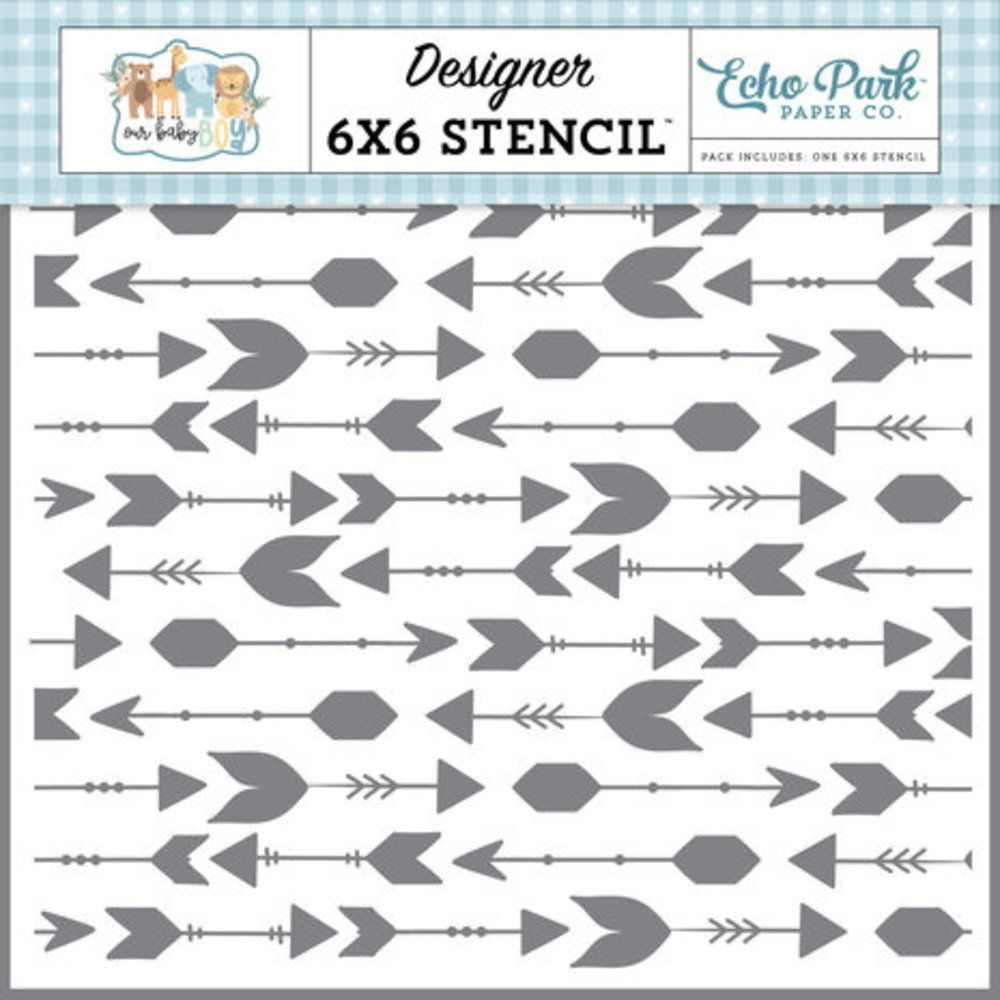 Echo Park Our Baby Boy Arrows Stencil (OBB302034) Echo Park Our Baby Boy Arrows Stencil (OBB302034)