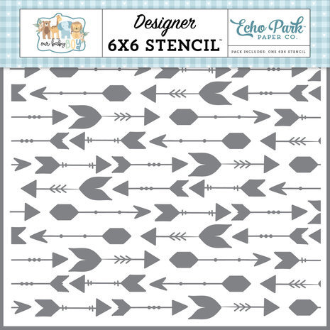 Echo Park Our Baby Boy Arrows Stencil (OBB302034) Echo Park Our Baby Boy Arrows Stencil (OBB302034)