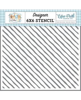 Echo Park Our Baby Boy Painted Stripes Stencil (OBB302036)*