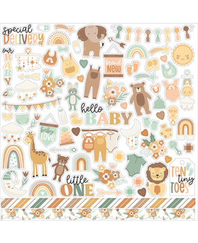 Echo Park Our Baby 12x12 Inch Element Sticker (OB303014)