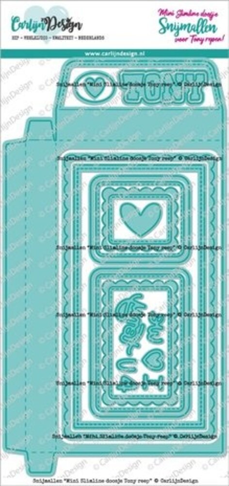 Carlijn Design Snijmallen Mini Slimline Doosje Tony Reep (CDSN-0202) Carlijn Design Snijmallen Mini Slimline Doosje Tony Reep (CDSN-0202)