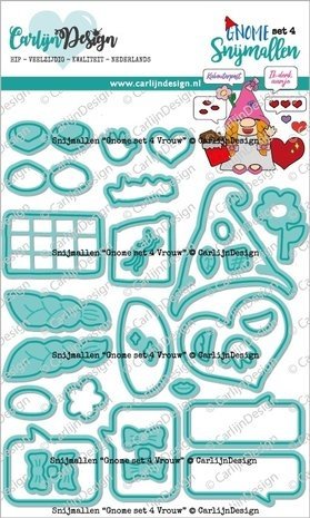 Carlijn Design Snijmallen Gnome Set 4 Vrouw (CDSN-0203) Carlijn Design Snijmallen Gnome Set 4 Vrouw (CDSN-0203)