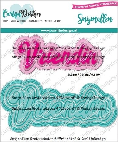 Carlijn Design Snijmallen Grote Teksten 6 Vriendin (CDSN-0207)