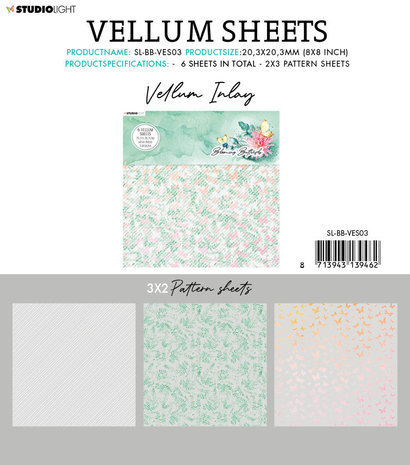 Studio Light Blooming Butterfly 8x8 Inch Vellum Sheets (SL-BB-VES03) Studio Light Blooming Butterfly 8x8 Inch Vellum Sheets (SL-BB-VES03)