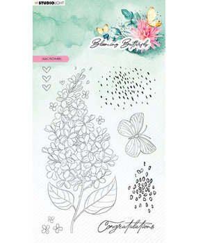 Studio Light Blooming Butterfly Clear Stamp Lilac Flowers (SL-BB-STAMP358)* Studio Light Blooming Butterfly Clear Stamp Lilac Flowers (SL-BB-STAMP358)*