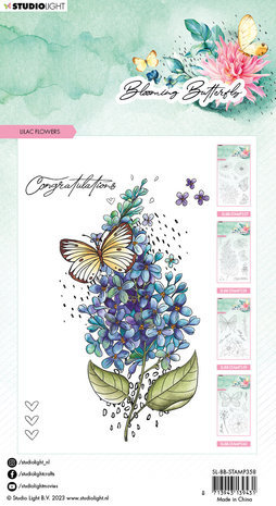 Studio Light Blooming Butterfly Clear Stamp Lilac Flowers (SL-BB-STAMP358) Studio Light Blooming Butterfly Clear Stamp Lilac Flowers (SL-BB-STAMP358)
