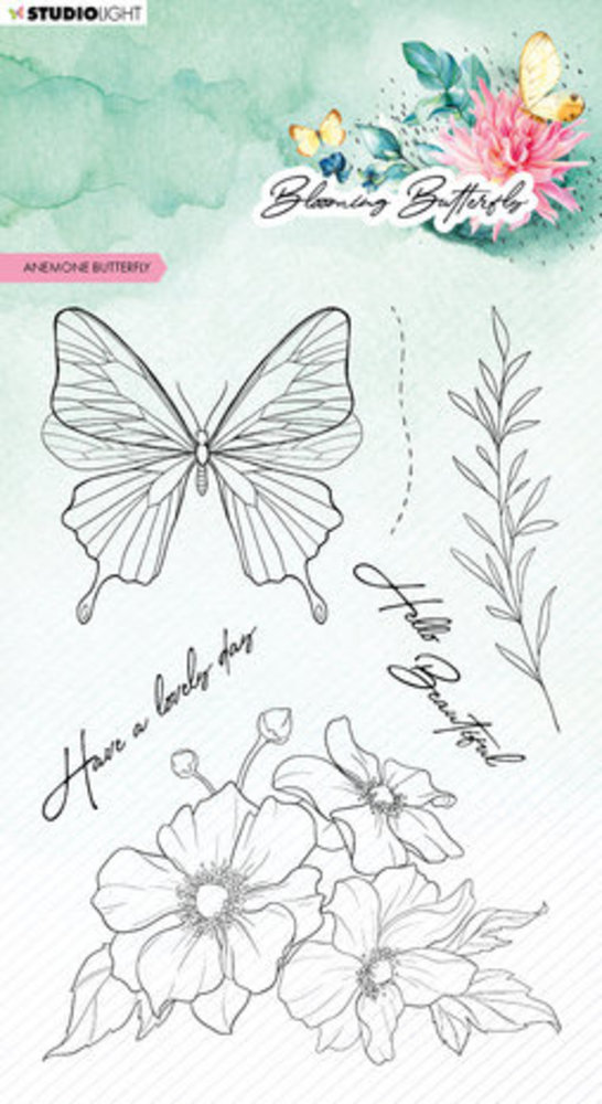 Studio Light Blooming Butterfly Clear Stamp Anemone Butterfly (SL-BB-STAMP359)