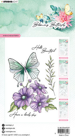Studio Light Blooming Butterfly Clear Stamp Anemone Butterfly (SL-BB-STAMP359)