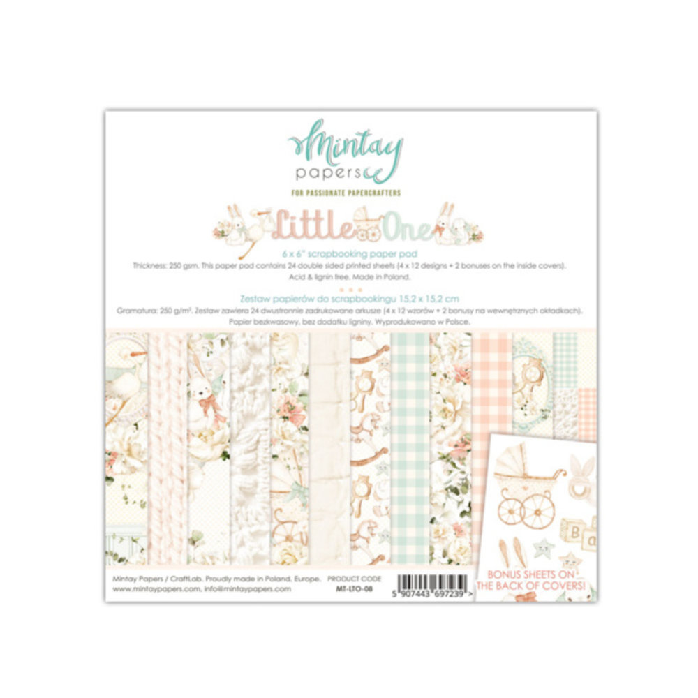 Mintay Little One 6x6 Inch Scrapbooking Paper Pad (MT-LTO-08) Mintay Little One 6x6 Inch Scrapbooking Paper Pad (MT-LTO-08)