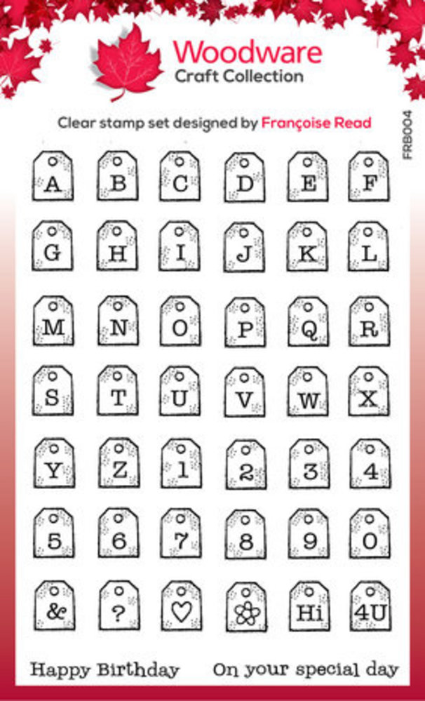 Woodware Mini Tag Alphabet Clear Stamps (FRB004) Woodware Mini Tag Alphabet Clear Stamps (FRB004)