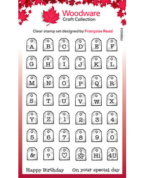 Woodware Mini Tag Alphabet Clear Stamps (FRB004) Woodware Mini Tag Alphabet Clear Stamps (FRB004)