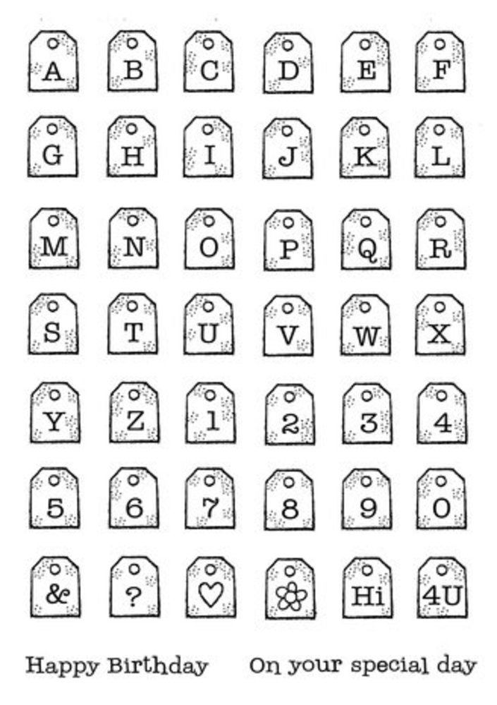 Woodware Mini Tag Alphabet Clear Stamps (FRB004) Woodware Mini Tag Alphabet Clear Stamps (FRB004)