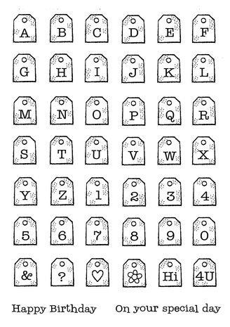 Woodware Mini Tag Alphabet Clear Stamps (FRB004) Woodware Mini Tag Alphabet Clear Stamps (FRB004)