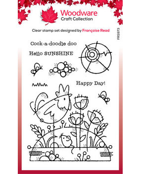 Woodware Rooster Meadow Clear Stamps (FRS973)