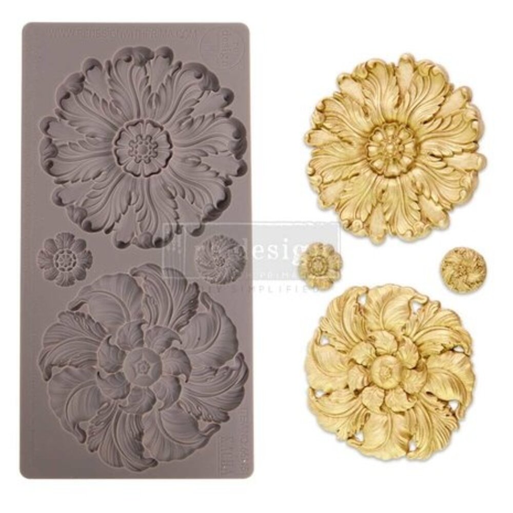 Re-Design Engraved Medallions 8,5x11 Inch Decor Mould (661151)