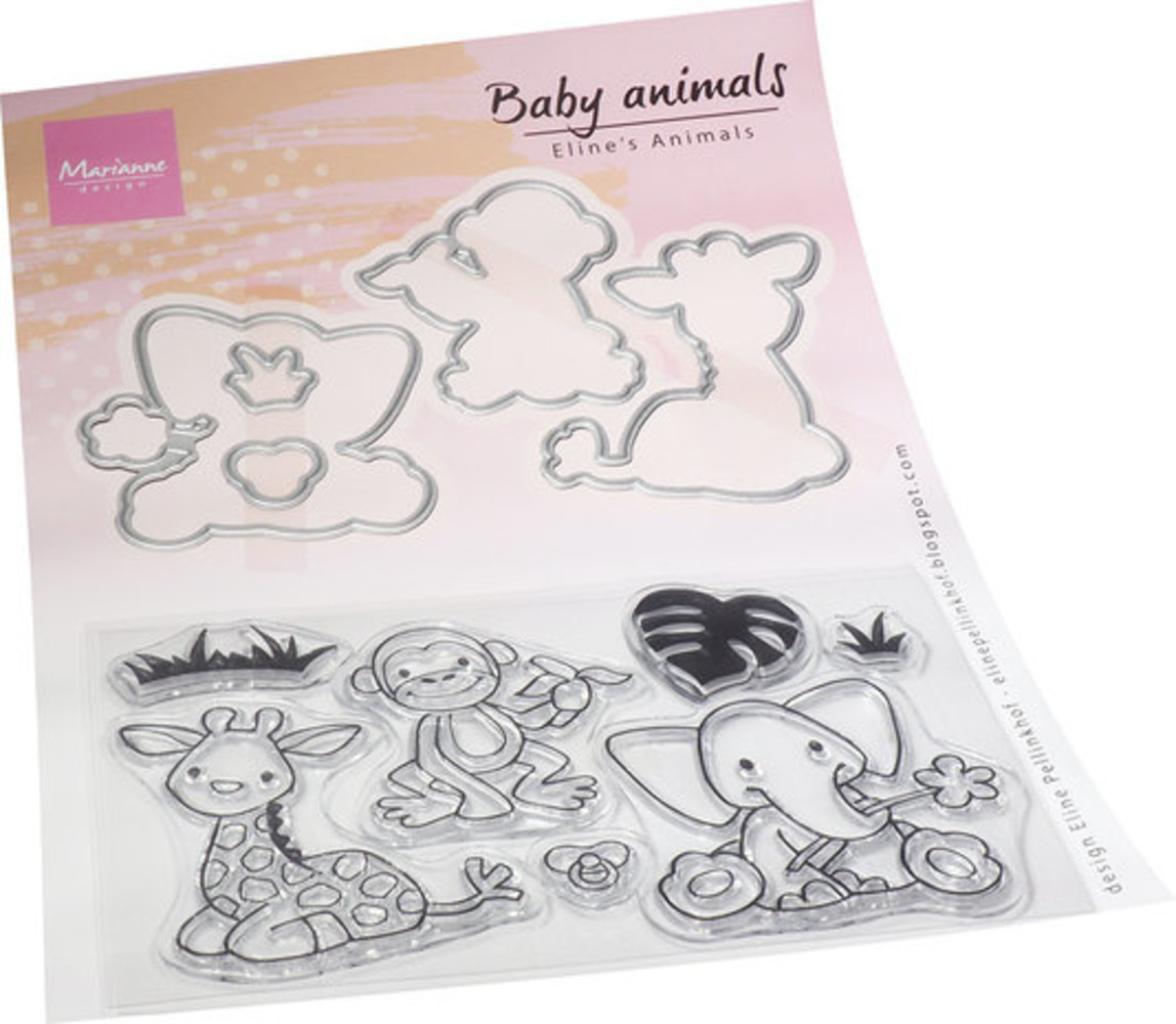 Marianne Design Eline's Animals Stamp & Die Baby Animals (EC0199)