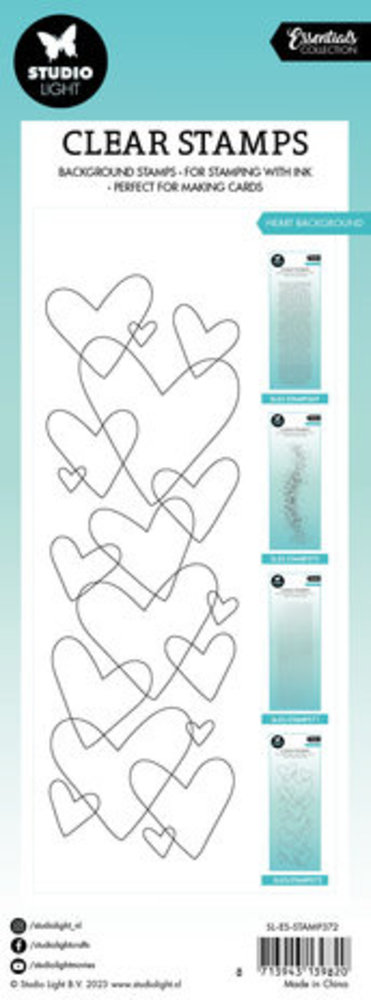 Studio Light Essentials Clear Stamp Heart Background (SL-ES-STAMP372) Studio Light Essentials Clear Stamp Heart Background (SL-ES-STAMP372)