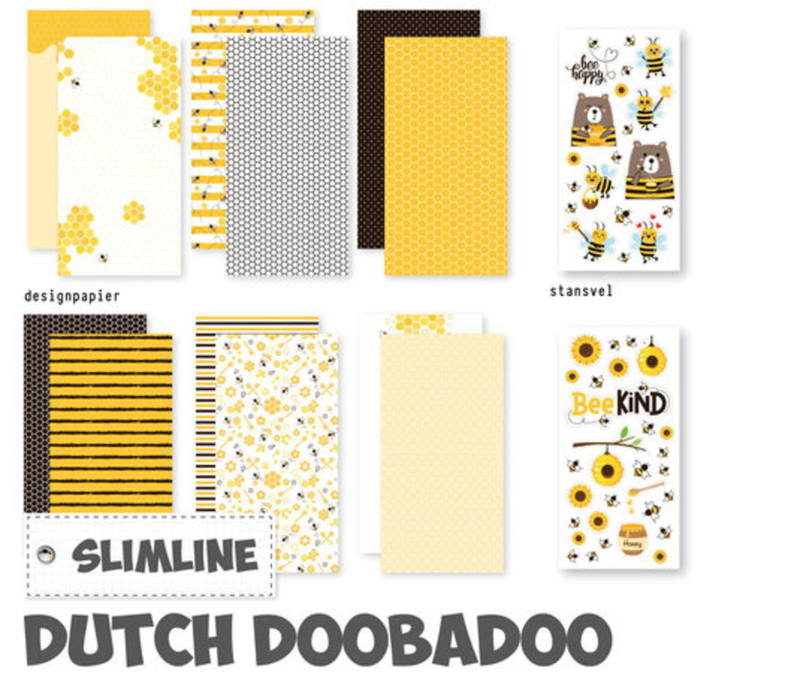 Dutch Doobadoo Crafty Paper Slimline Bee Happy (473.005.019)