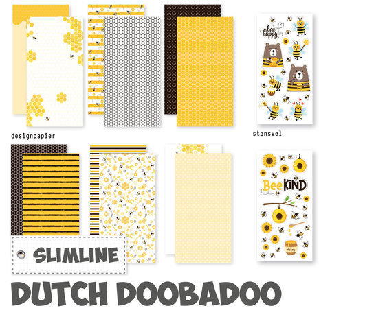 Dutch Doobadoo Crafty Paper Slimline Bee Happy (473.005.019)