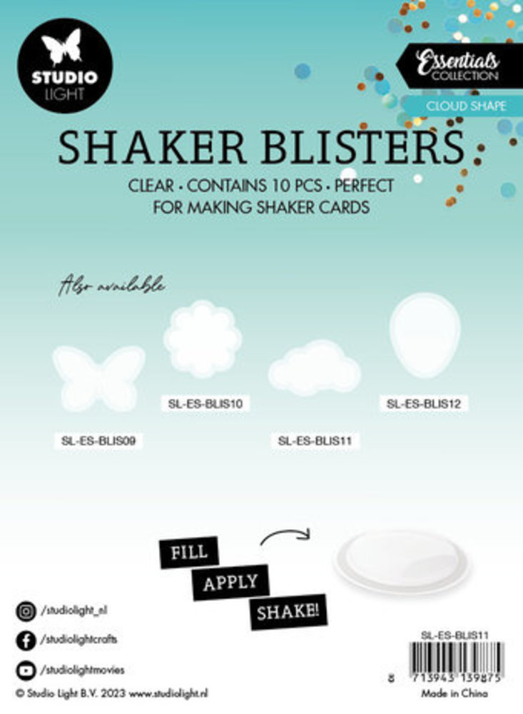 Studio Light Essentials Shaker Blisters Cloud Shape (SL-ES-BLIS11) Studio Light Essentials Shaker Blisters Cloud Shape (SL-ES-BLIS11)
