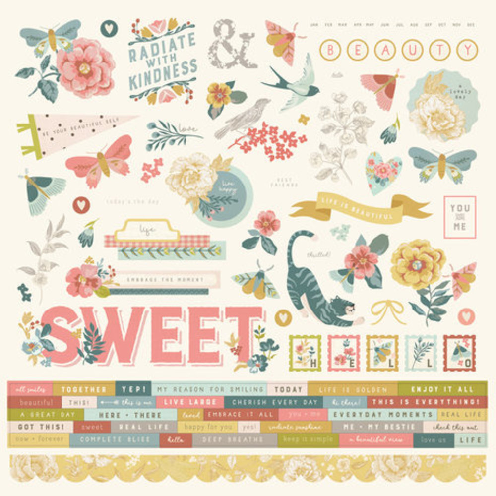 Simple Stories Wildflower Cardstock Stickers (19501)