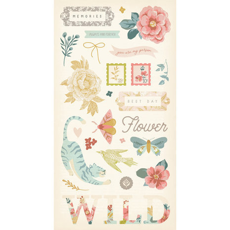 Simple Stories Wildflower Chipboard Stickers (19516) Simple Stories Wildflower Chipboard Stickers (19516)