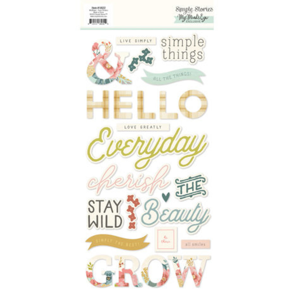 Simple Stories Wildflower Foam Stickers (19522)