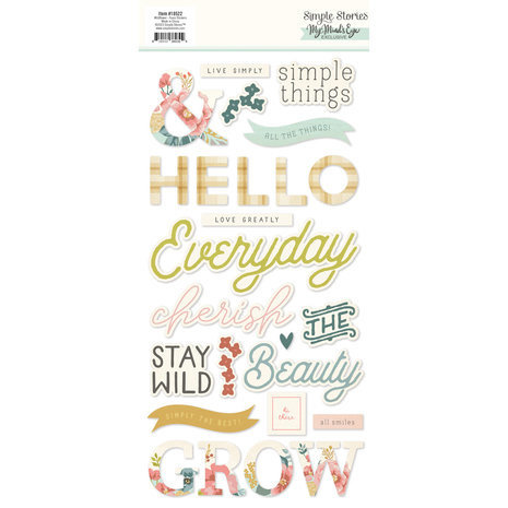 Simple Stories Wildflower Foam Stickers (19522)