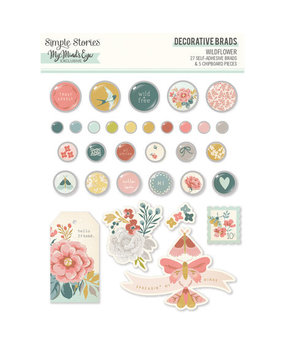 Simple Stories Wildflower Decorative Brads (19523)