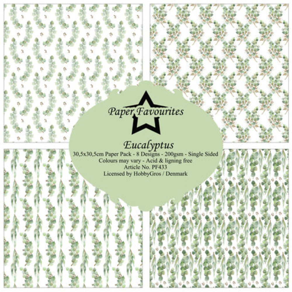 Paper Favourites Eucalyptus 12x12 Inch Paper Pack (PF433)