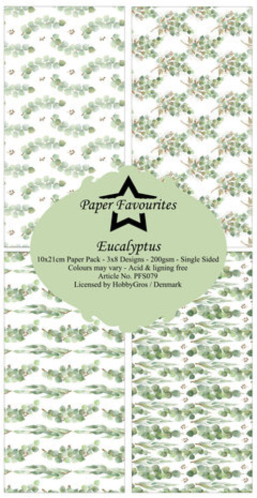 Paper Favourites Eucalyptus Slimline Paper Pack (PFS079) Paper Favourites Eucalyptus Slimline Paper Pack (PFS079)