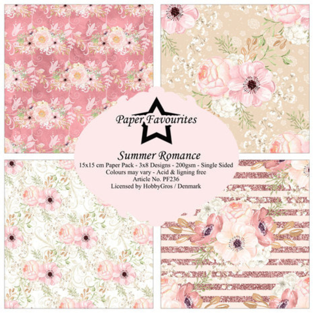 Paper Favourites Summer Romance 6x6 Inch Paper Pack (PF236)