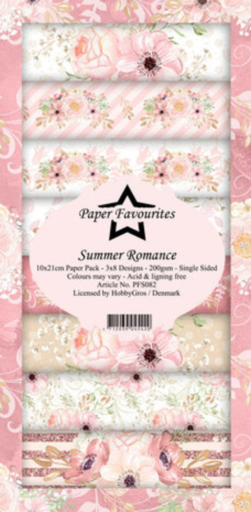 Paper Favourites Summer Romance Slimline Paper Pack (PFS082)